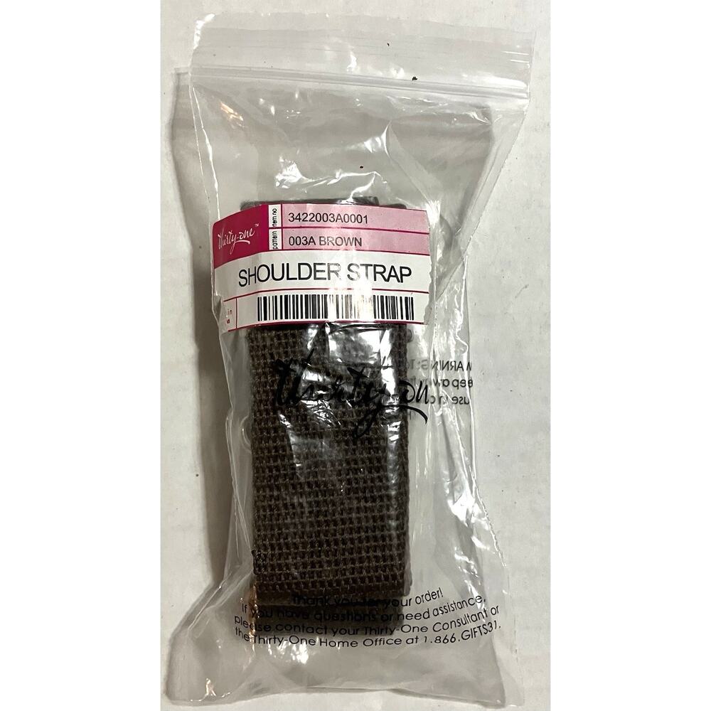 thirty-one 31 Adjustable Shoulder Strap Replacement Brown w Silver Hardware NIP